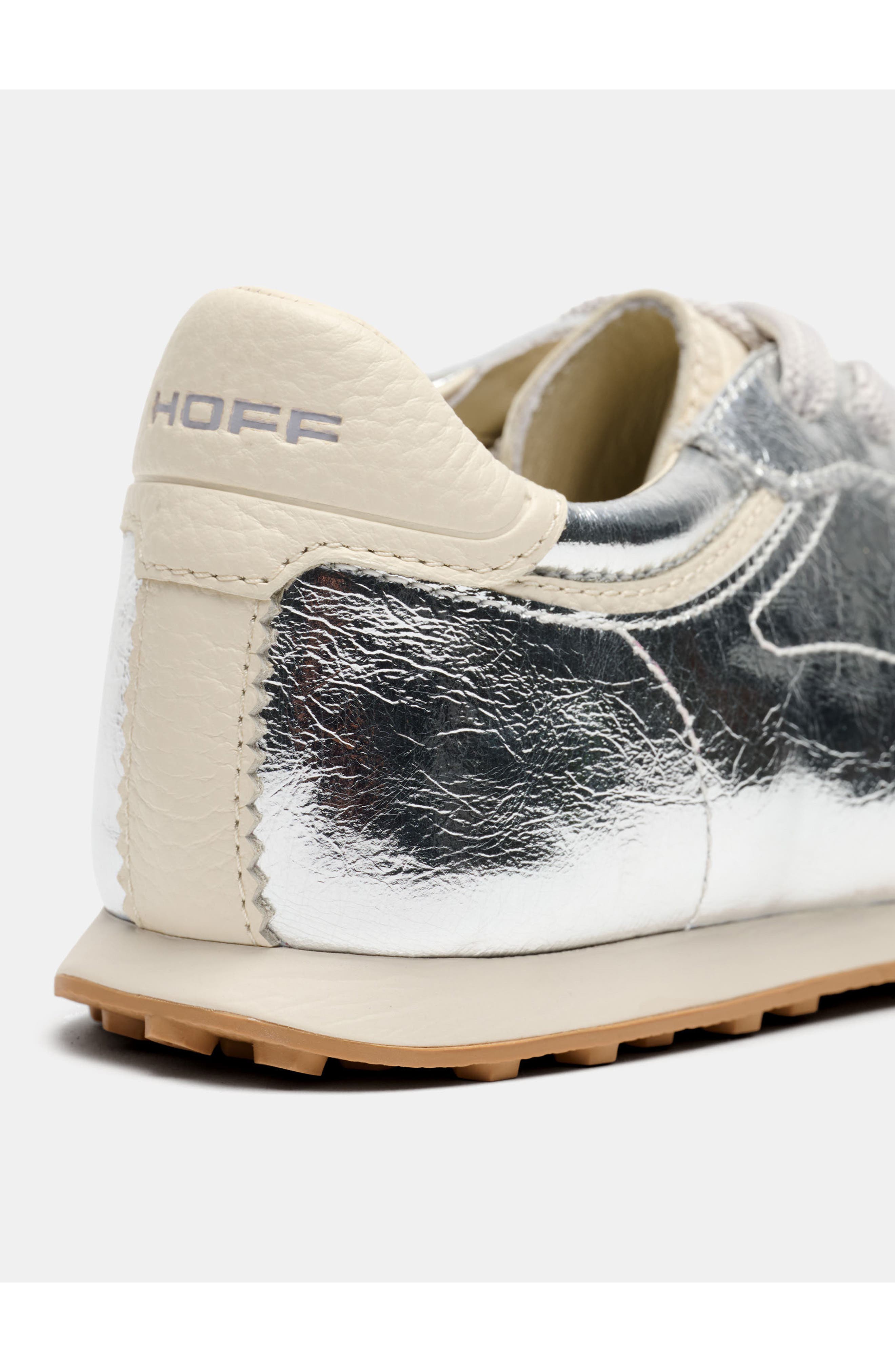 Gender Inclusive Bridge Leather Sneaker, Alternate, color, SILVER