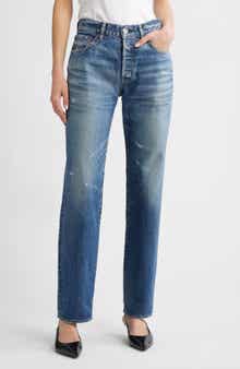 MOUSSY VINTAGE Aquebogue High Waist Ankle Straight Leg Jeans