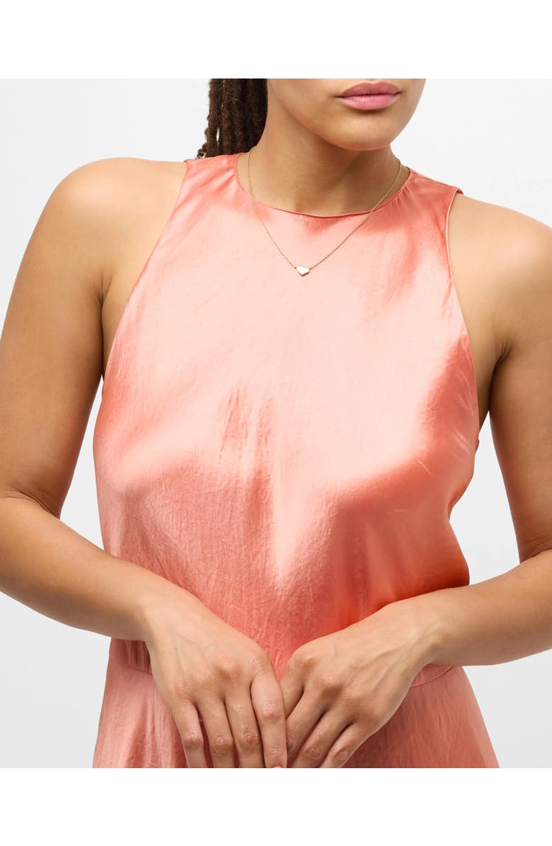 Jan Leslie Single Heart 18" Necklace Set In Sterling Silver With 18K Gold Overlay, Alternate, color, White