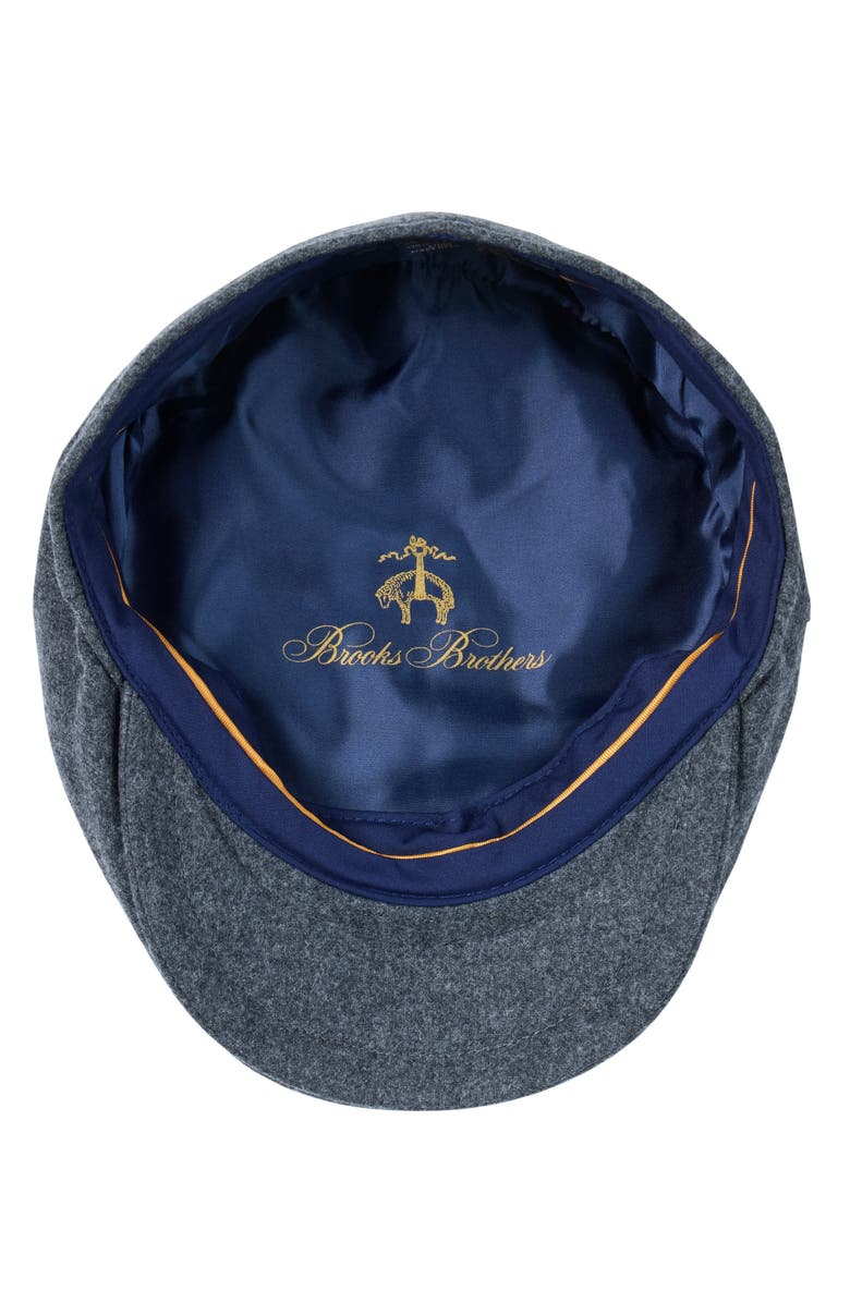 Brooks Brothers Wool Driving Cap, Alternate, color, Grey Flannel