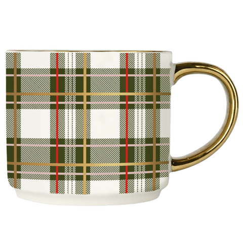 Gold Handle Holiday Coffee Mug