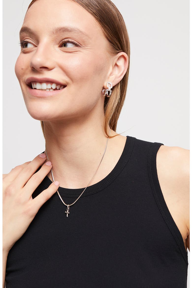 Sterling Silver Flat Chain, Alternate, color, Silver