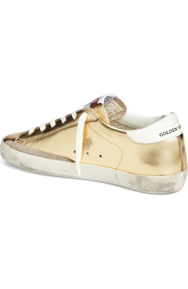 Golden Goose Super-Star Metallic Low Top Sneaker, Alternate, color, Gold/ Beige/ Milk