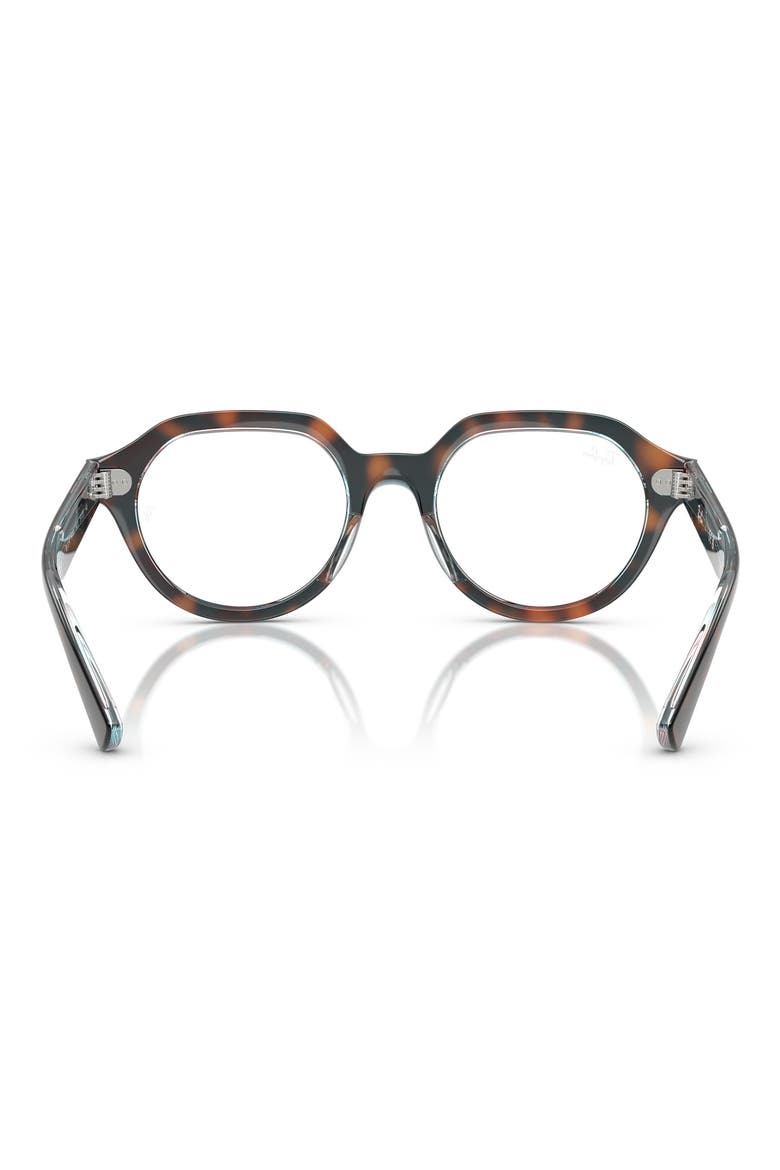 49mm Gina Square Optical Glasses, Alternate, color, DARK HAVANA