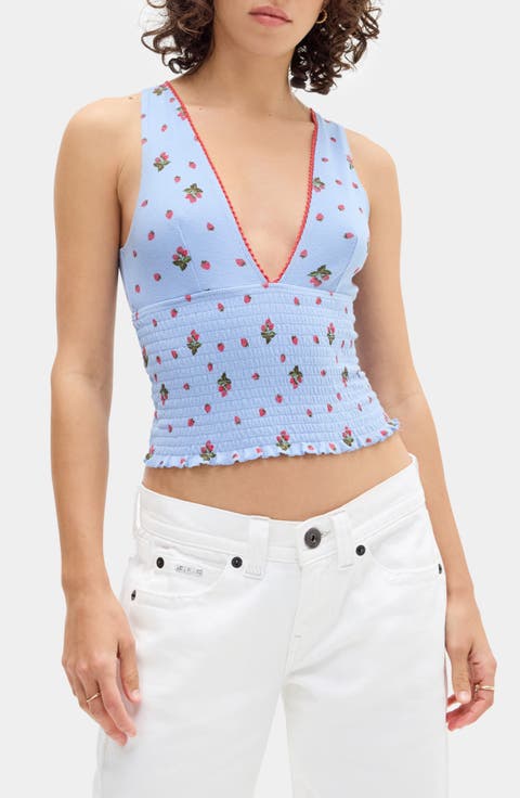 Verity Smocked Crop Tank