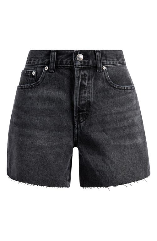 Madewell The Brynn Long Cutoff Denim Shorts In Blue