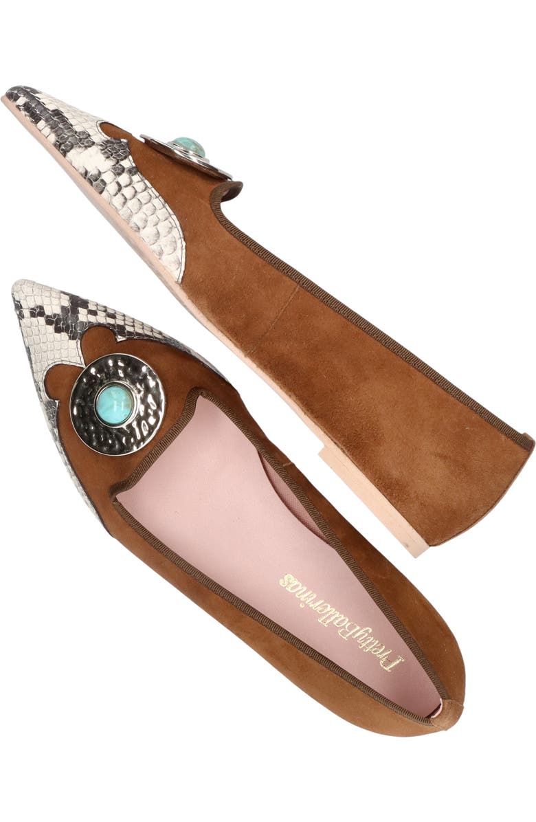 Pretty Ballerinas Cowboy Pointed Toe Loafer, Alternate, color, Brown