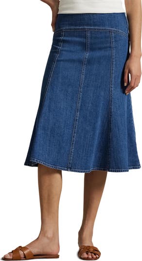 スカート Polo Ralph Lauren Flared Denim Skirt With Panel Detailing Polo Ralph Lauren Denim Paneled A-Line Skirt | Nordstrom