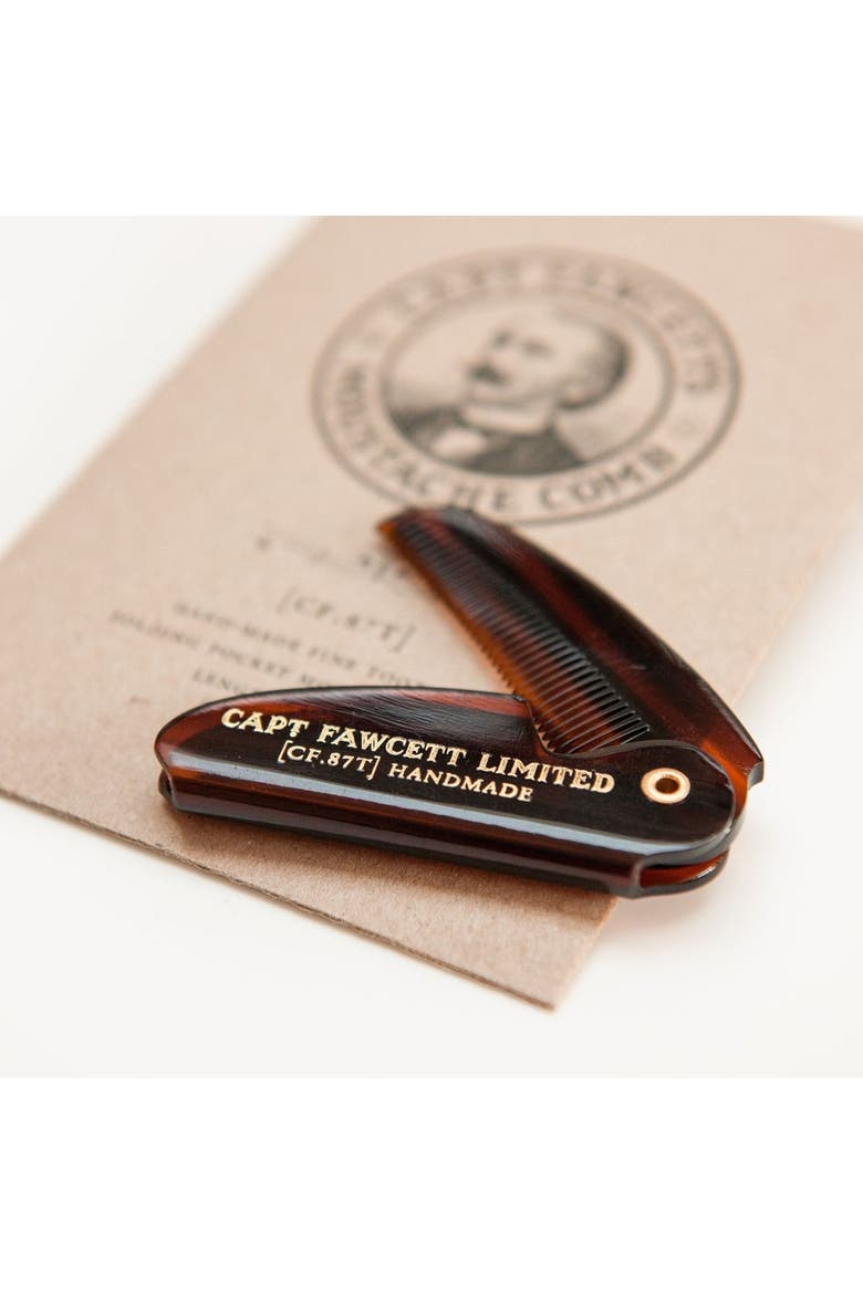 Folding Pocket Moustache Comb, Alternate, color, Comb