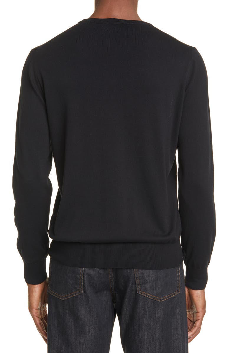 Canali Classic Fit Cotton Crewneck Sweater, Alternate, color, 
