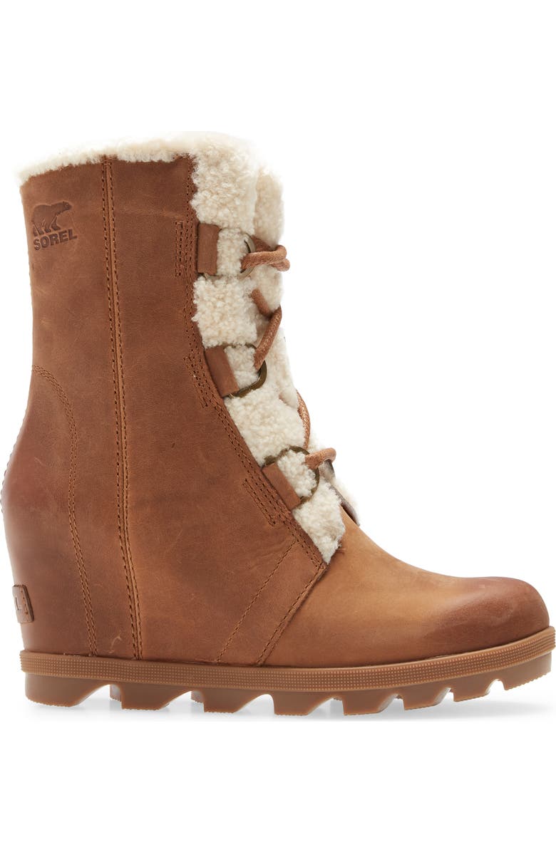 SOREL Joan of Arctic<sup>™</sup> Wedge II Genuine Shearling Lace-Up Boot, Alternate, color,