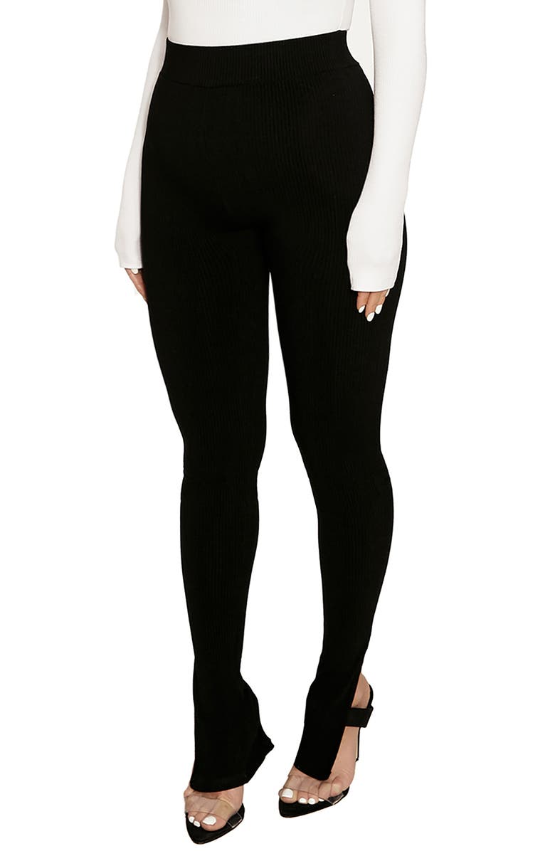 Naked Wardrobe Side Slit Leggings, Alternate, color, 