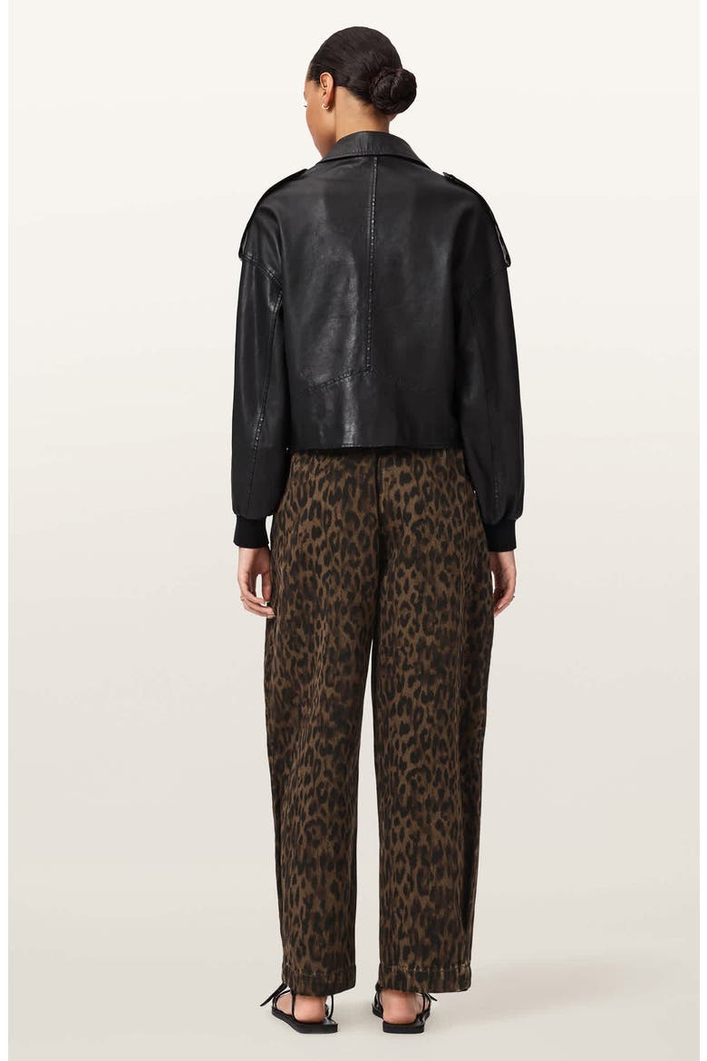 Becca Pleated Cotton Blend Trousers, Alternate, color, LEPPO BROWN