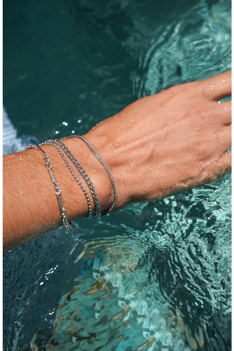 Men's Spiga Chain Bracelet, Alternate, color, SILVER