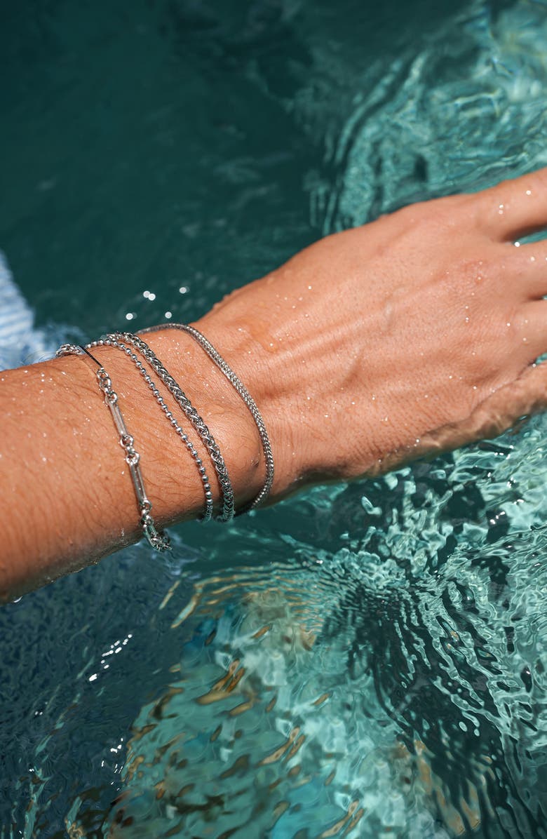 Estella Bartlett Men's Spiga Chain Bracelet, Alternate, color, Silver