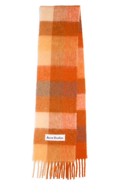 Acne Studios Vally Plaid Alpaca, Wool & Mohair Blend Scarf In Multi