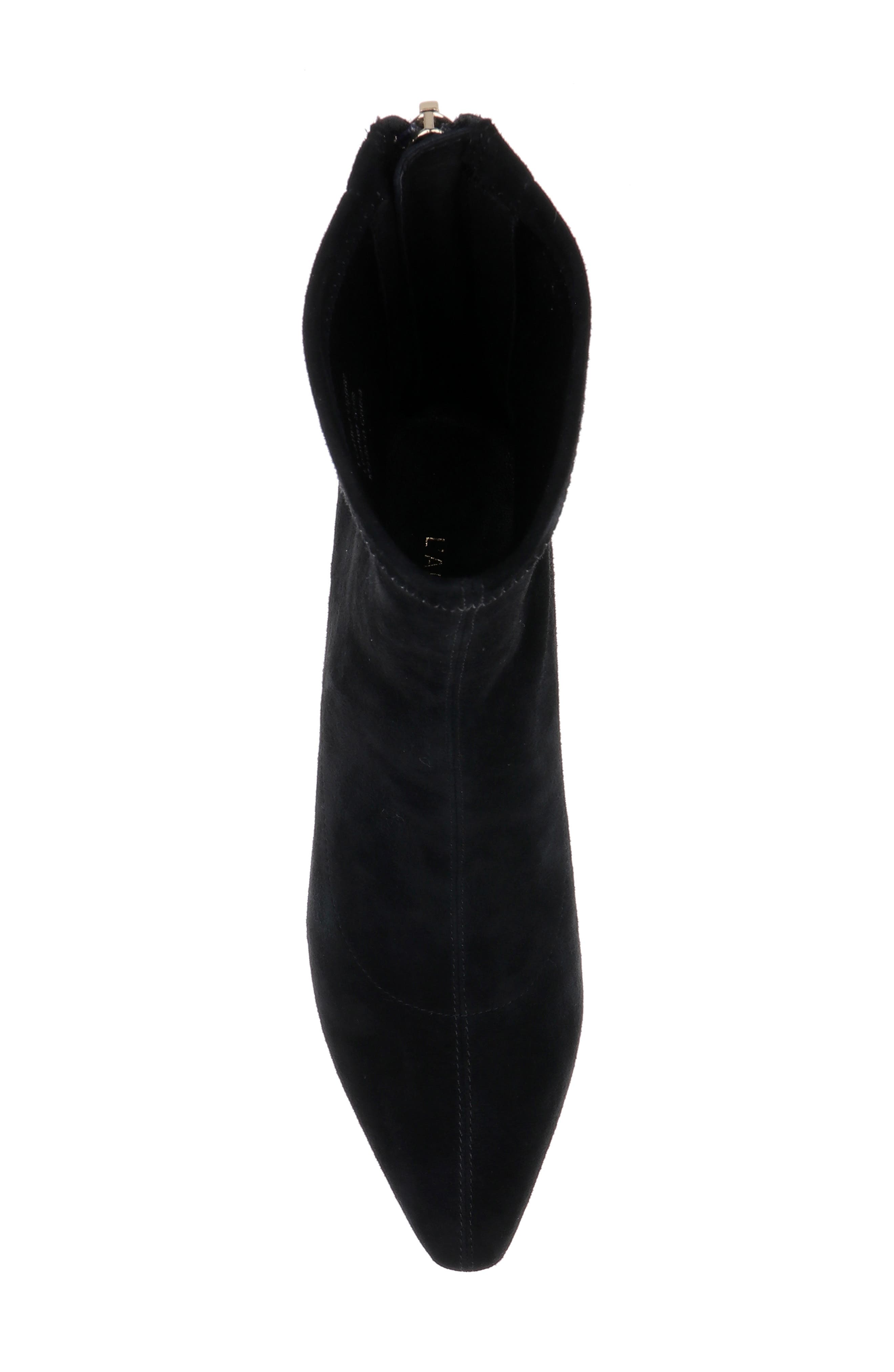 Sallie Stretch Leather Bootie, Alternate, color, BLACK SUEDE