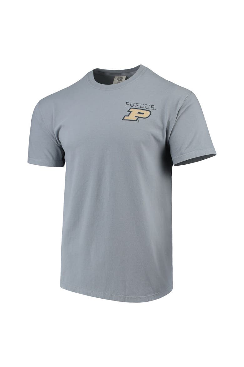 Men's Gray Purdue Boilermakers Team Comfort Colors Campus Scenery T-Shirt, Alternate, color, Gray