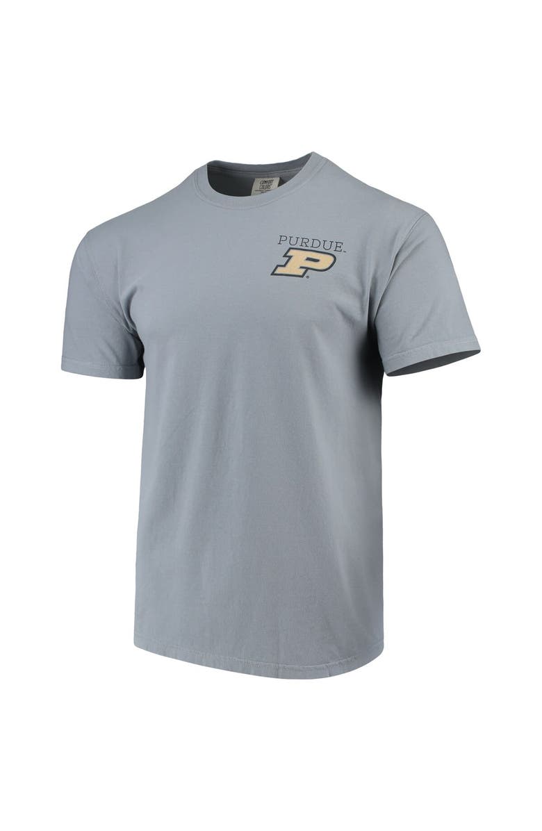 IMAGE ONE Men's Gray Purdue Boilermakers Team Comfort Colors Campus Scenery T-Shirt, Alternate, color, 