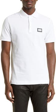 Dolce&Gabbana Logo Plate Cotton Piqué Polo