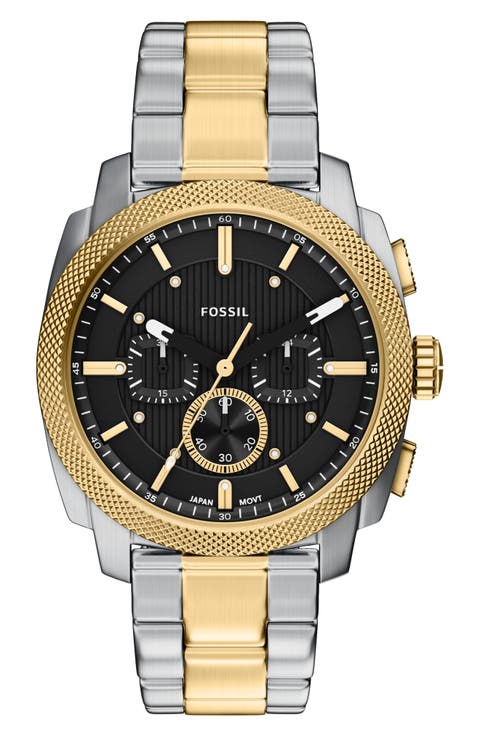 Machine Chronograph Two-Tone Bracelet Watch, 44mm