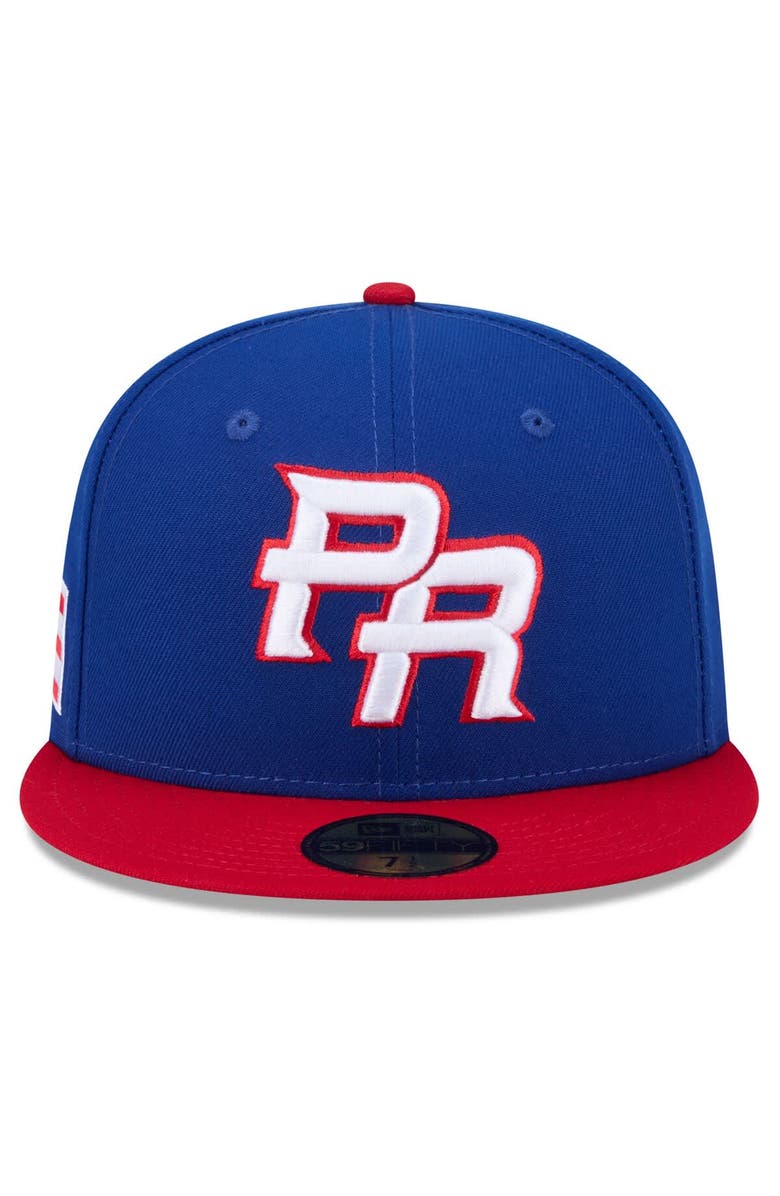 New Era Men's New Era  Blue/Red Puerto Rico Baseball 2026 World Baseball Classic 59FIFTY Fitted Hat, Alternate, color, Blue