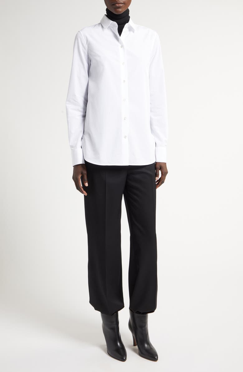 The Row Metis Cotton Button-Up Shirt, Alternate, color,