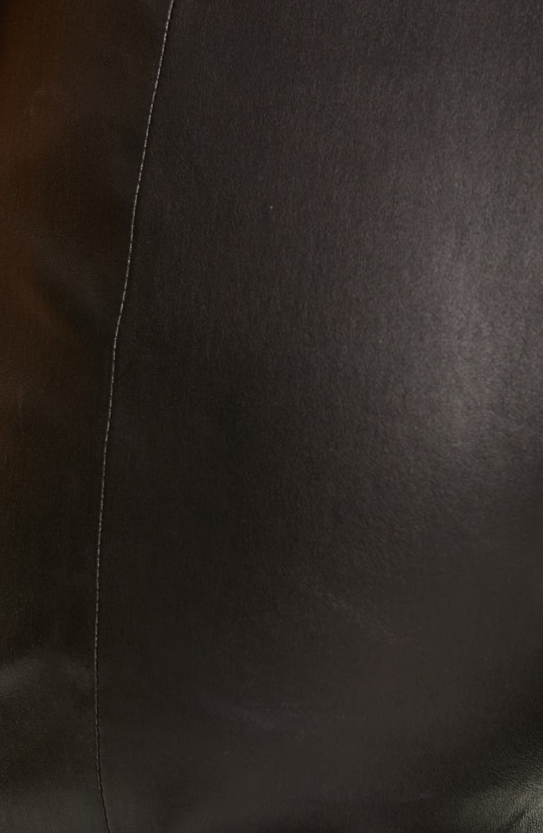 Rosetta Getty Pull-On Lambskin Leather Crop Flare Pants, Alternate, color, 