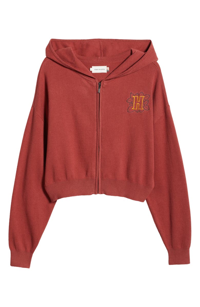 HONOR THE GIFT Jacquard Zip-Up Cotton Hoodie, Alternate, color, 