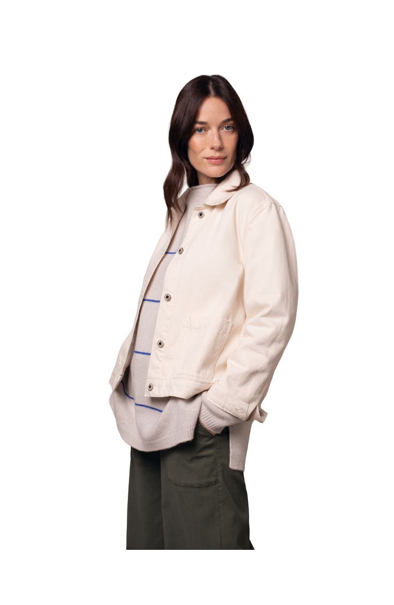 Celtic & Co. Boxy Patch Pocket Denim Jacket, Alternate, color, Undyed Oatmeal