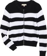 MARGAUX AND LEXI Kids' Stripe Zip Sweater