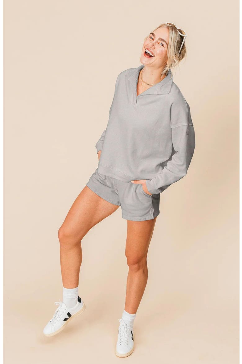 Women's Organic Cotton Teddy Everywhere Shorts, Main, color, Ash