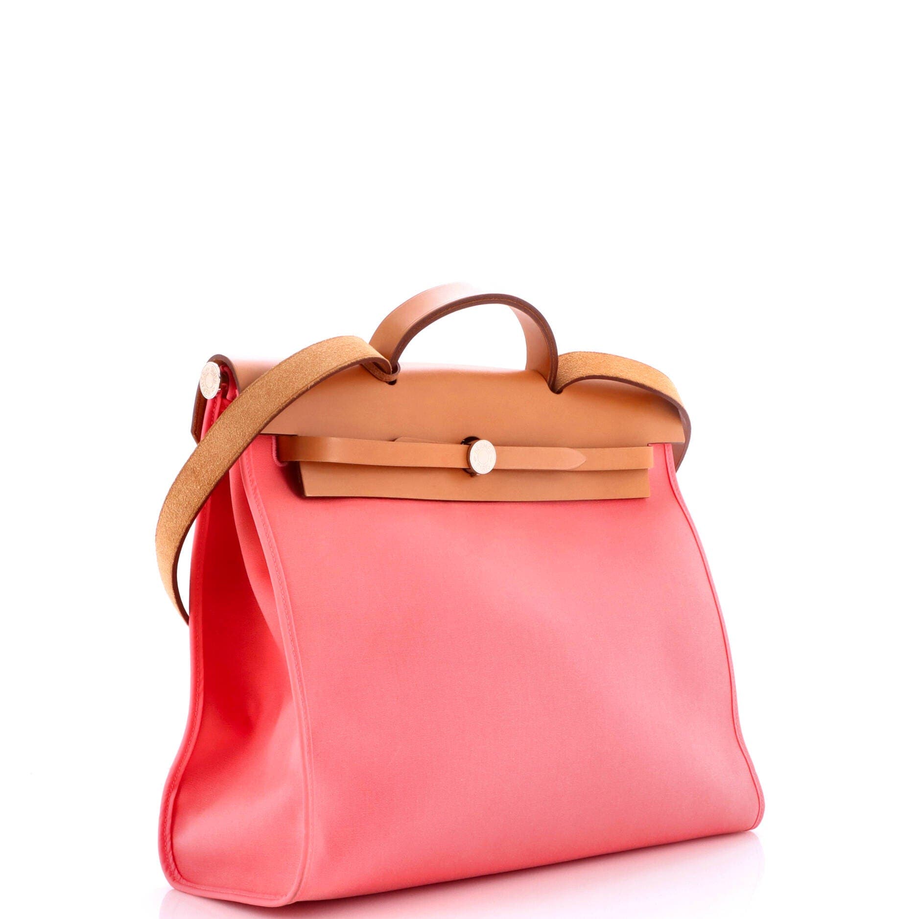 Herbag Zip Leather and Toile 39, Alternate, color, Pink