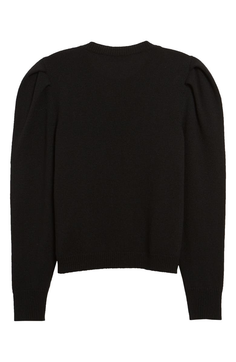 Valentino Leg of Mutton Sleeve Cashmere Sweater, Alternate, color,