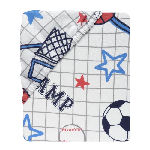 Lambs & Ivy Baby Sports 100% Cotton Fitted Crib Sheet In Multi