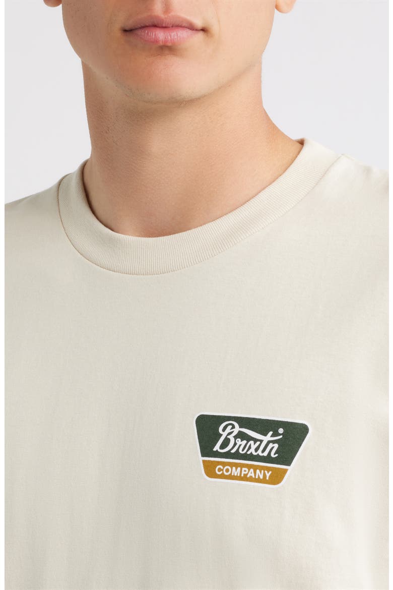 Linwood Logo Graphic T-Shirt, Alternate, color, CREAM/DARK GREEN/METAL BRONZE
