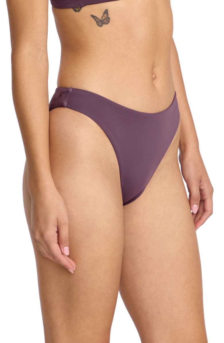 Volcom Simply Seamless Bikini Bottoms, Alternate, color, Mulberry