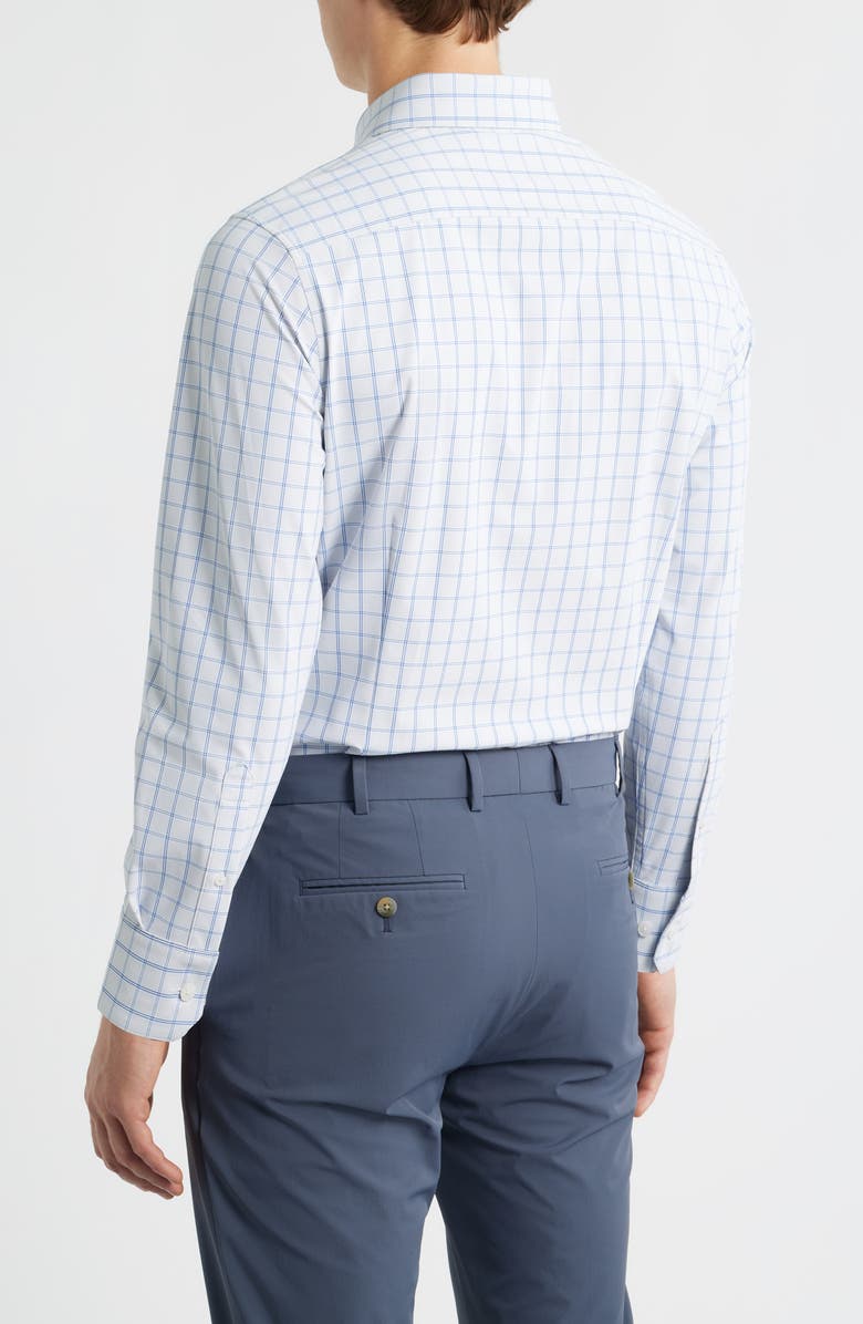 Mizzen+Main Leeward Trim Fit Check Button-Up Shirt, Alternate, color, Cobalt Hampton Plaid