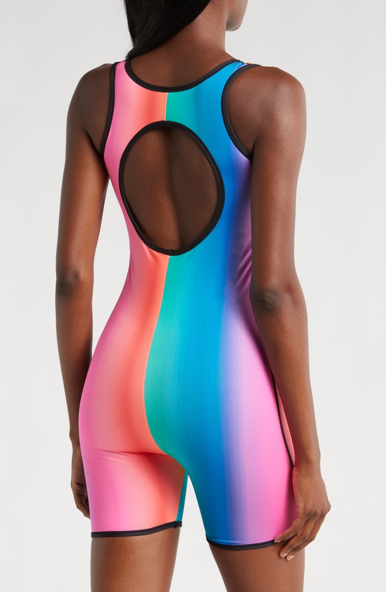 TomboyX 6-Inch Reversible One-Piece Rashguard Swimsuit, Alternate, color, 