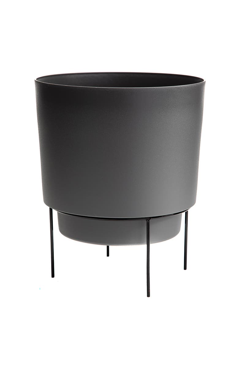 Bloem 6 Inch Hopson Round Planter, Main, color, Gray