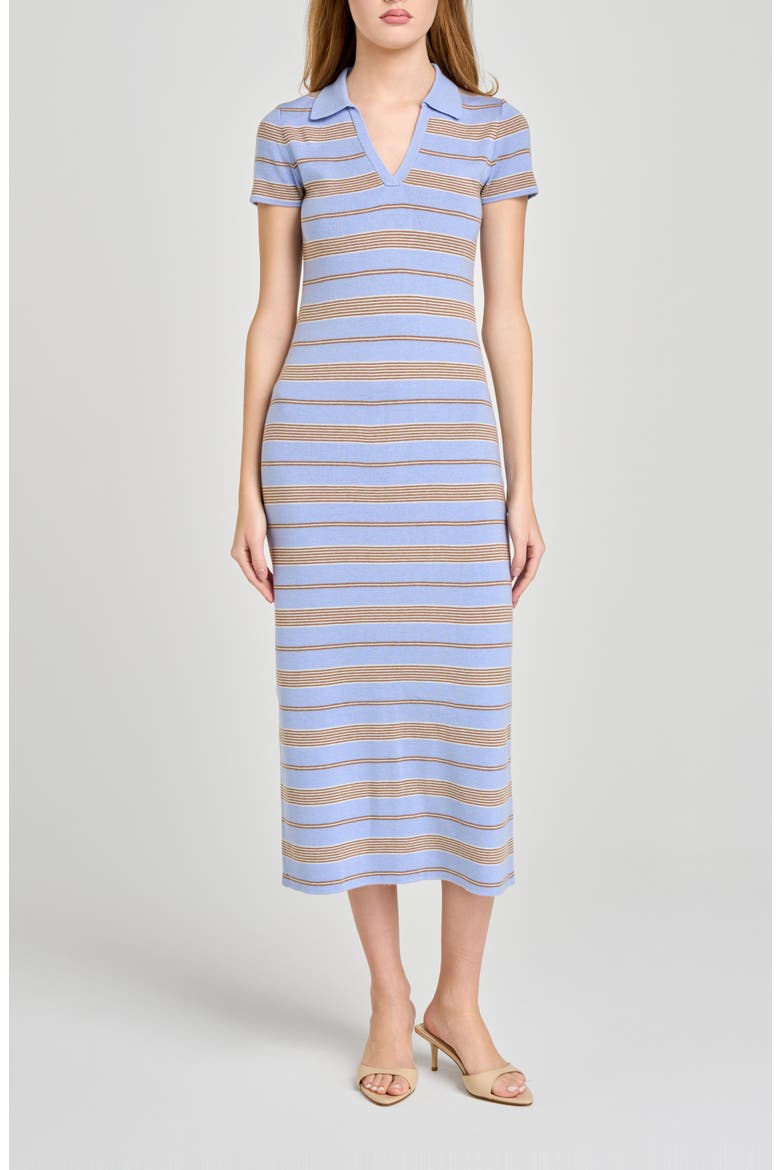 blue and white striped sweater dress Lulus | Light Blue Striped Midi Sweater Dress | Womens | X-Small (Available in XXL, XXS, S, M, L, XL)