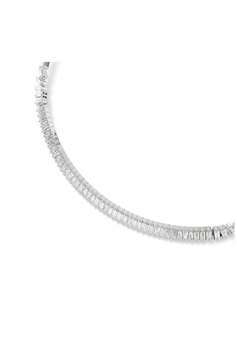 Matrix Necklace, Alternate, color, RHODIUM/ WHITE