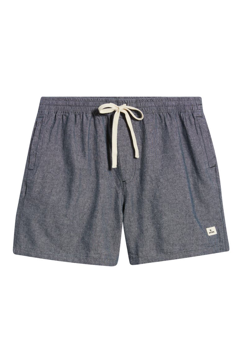 Rico Volley Linen & Cotton Drawstring Shorts, Alternate, color, DARK NAVY