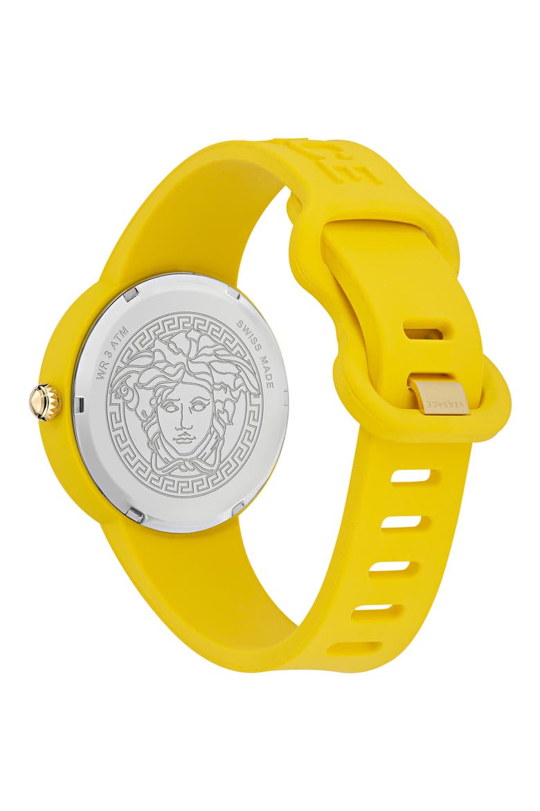 Medusa Pop Silicone Watch, 39mm, Alternate, color, YELLOW