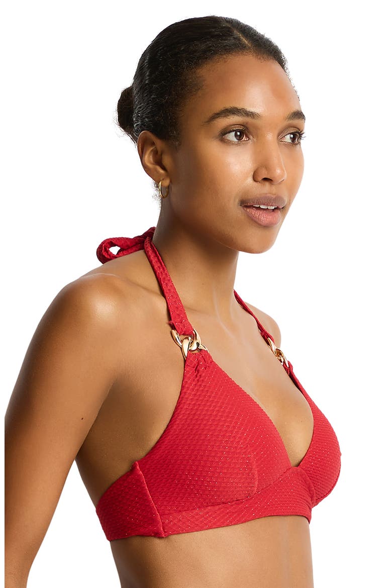 Luminara Mid Rise Bikini Bottoms, Alternate, color, RUBY