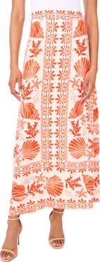 Vince Camuto Printed Maxi Skirt