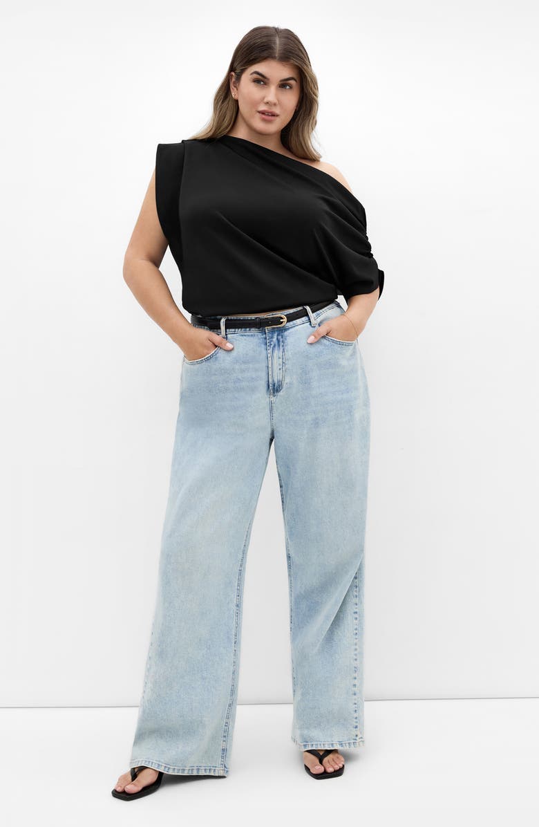 City Chic Imani Asymmetric Knit Top, Alternate, color, 