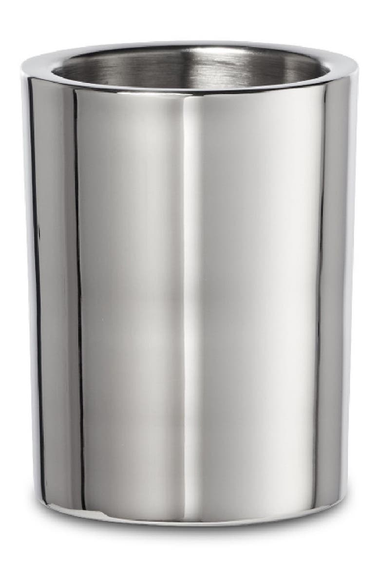Modern Round Toothbrush Tumbler, Main, color, SILVER