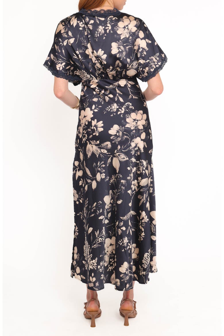 Laurent Floral Dress, Alternate, color, BLACK CREAM FLORAL