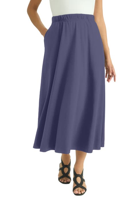Soft Ease Midi Skirt (Plus)